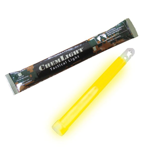 Bâton lumineux ChemLight 15 cm Cyalume jaune 12 heures