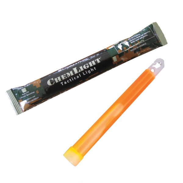 Bâton lumineux ChemLight 15 cm Cyalume orange 12 heures