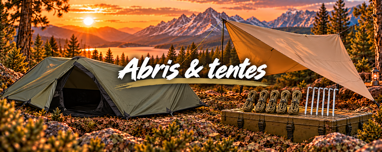 Collection d'abris et de tente