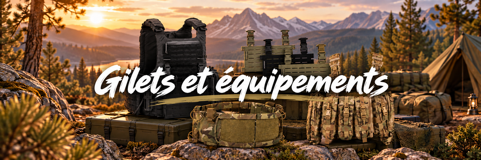Collection de gilets et equipements