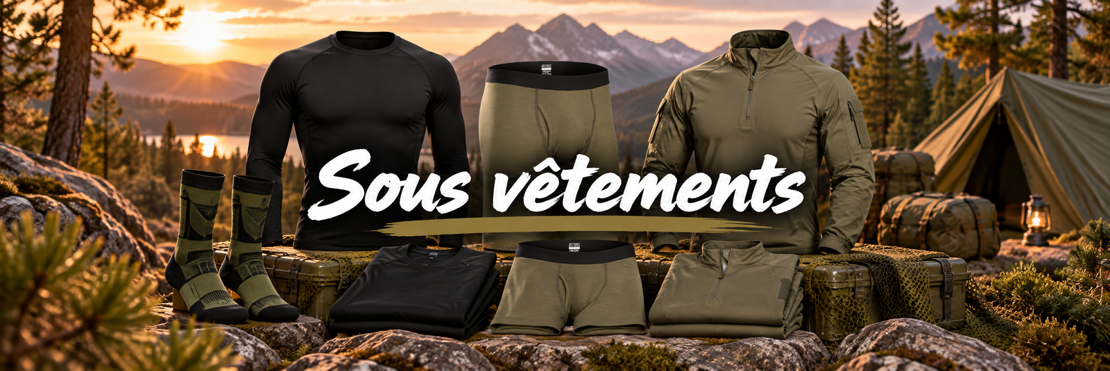 Collection de sous vêtements tactiques et outdoor