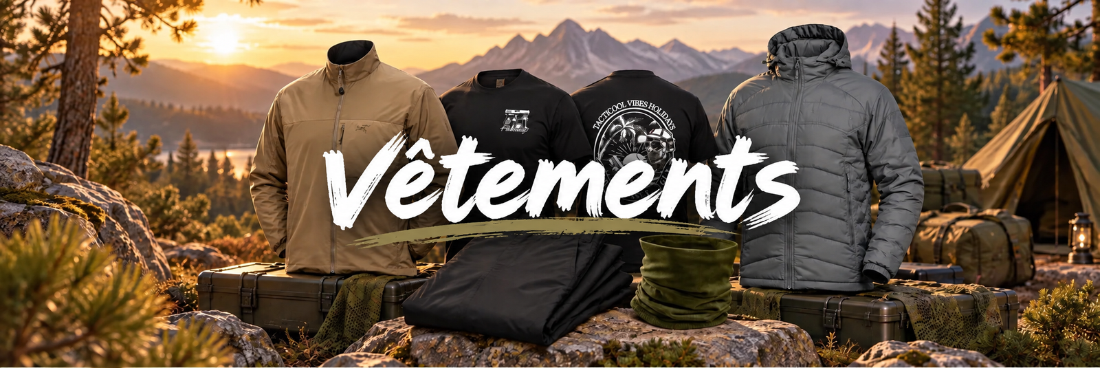 Collection de vêtements tactiques et outdoor